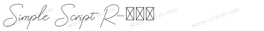 Simple Script R字体转换
